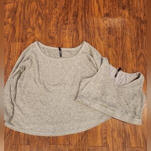 Torrid Sleep womens off the shoulder grey sleep top with bra top size 2 comfy